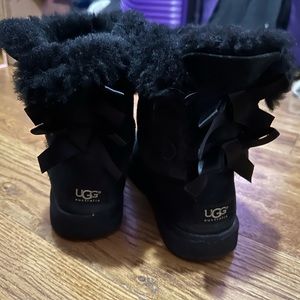 Ugg black bow boots